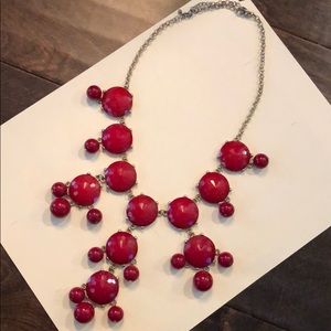Red Bubble Statement Necklace